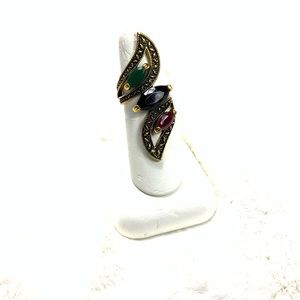 Antique Gold Plated Resin Ring